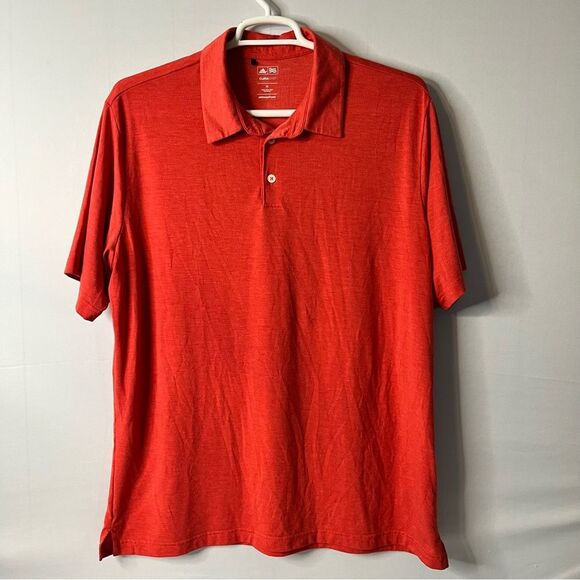 Adidas Clima-Lite Reddish Orange Golf Polo Size XL - Picture 1 of 5